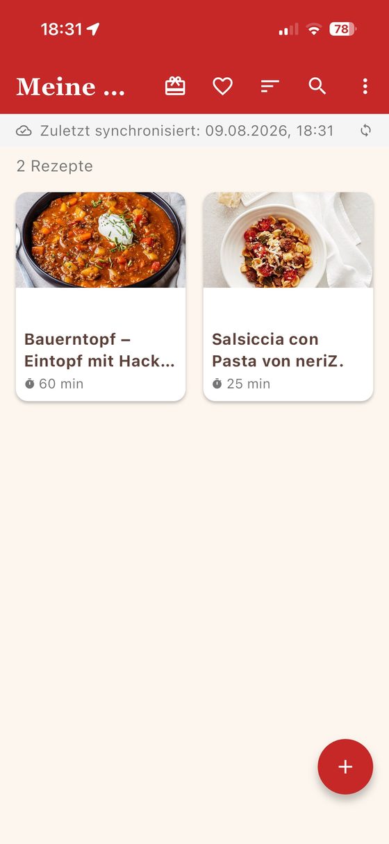 Rezeptübersicht