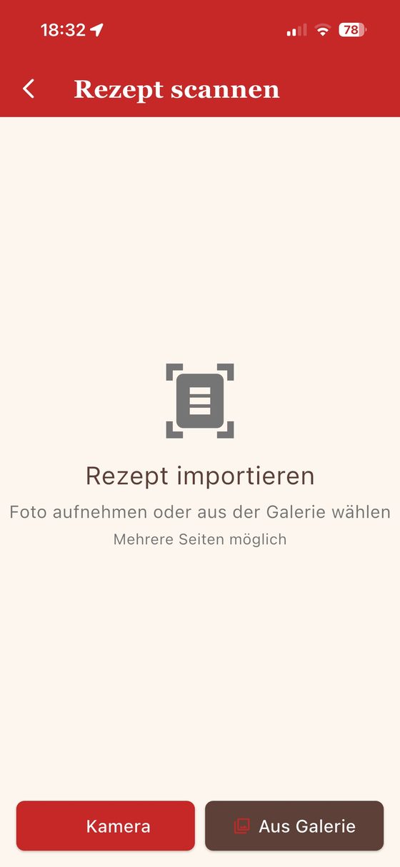 Rezept scannen